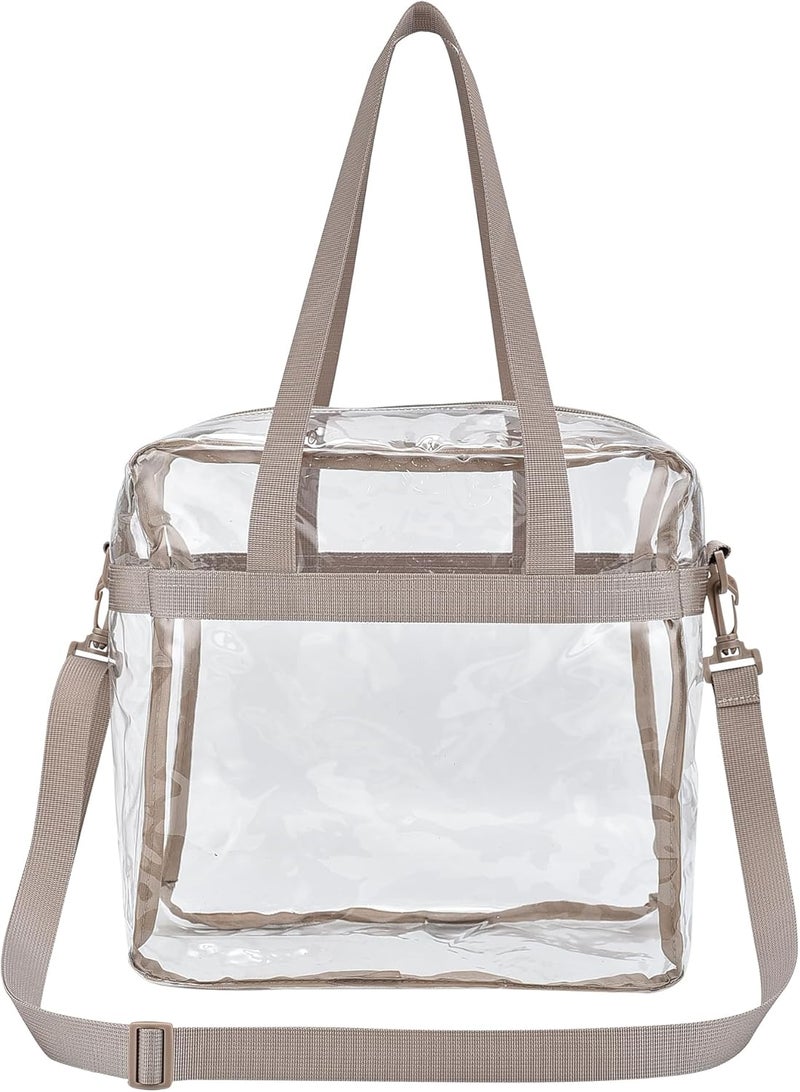 USPECLARE Clear Tote Bag for Stadium Events, 12x6x12 Transparent Stadium Bag for Work, Sports Games,Gym，Concerts - Image 3